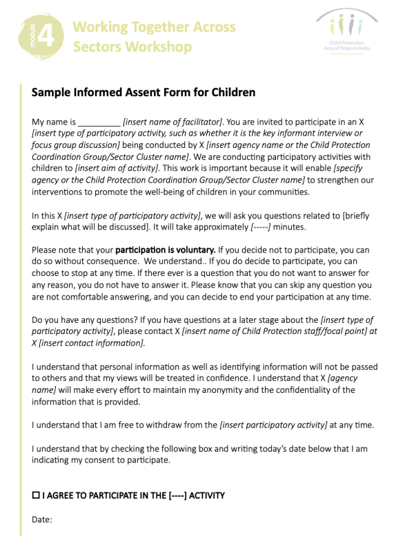 Sample Consent and Assent