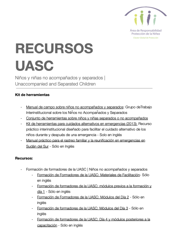 Recursos UASC
